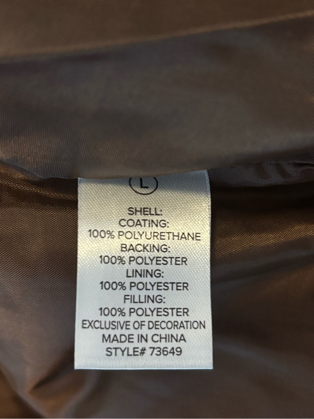 Fashion Nova Faux Leather Cropped Puffer Jacket Chocolate Brown - Picture 5 of 6